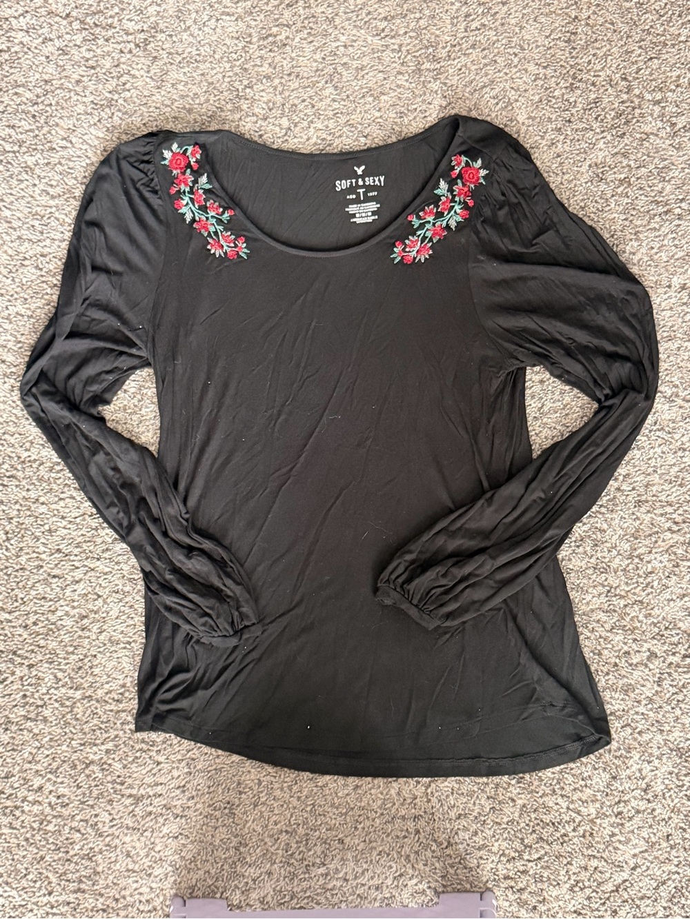 Soft and Sexy American Eagle Embroidered Top